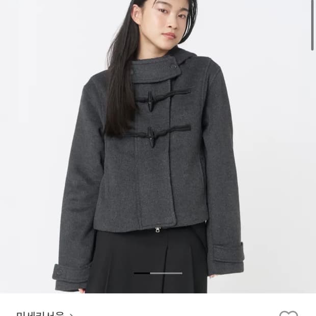 미세키서울 더플 후디 숏 코트
