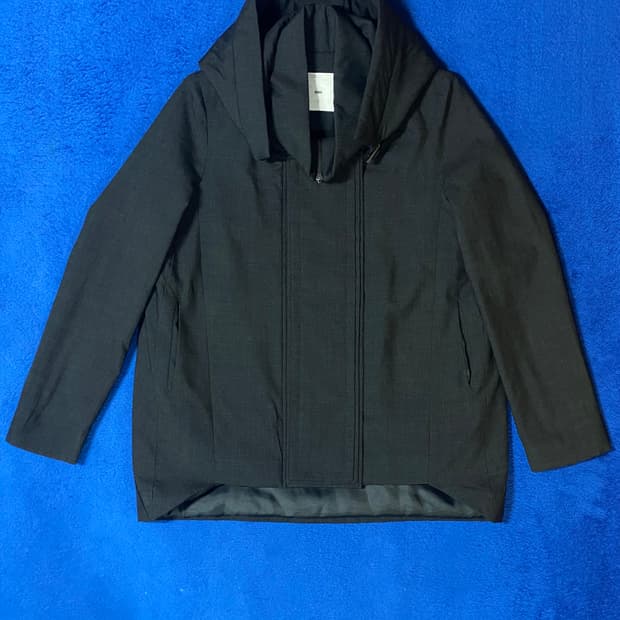 KUHO 구호 블랙 후드 바람막이 집업 점퍼