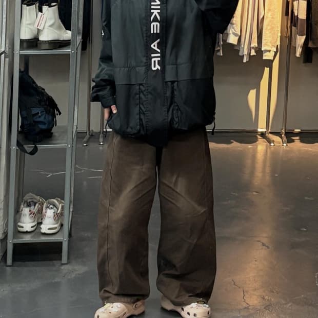 나이키 에어 우븐 후드 블랙 바람막이 A2848