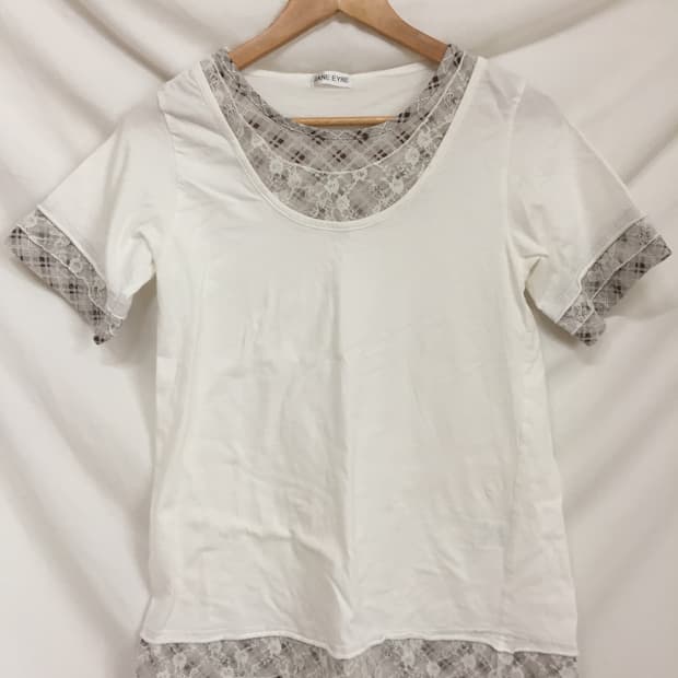 모리걸 레이스 레이어드 티셔츠