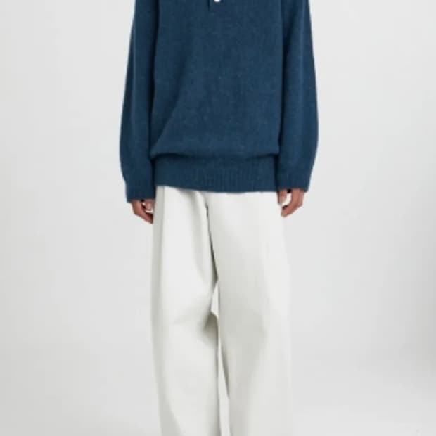유스 22FW Oversized Knit Collar Sweater
