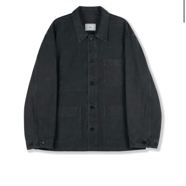 25fw) 퍼렌 프렌치 워크 자켓 차콜 색상 