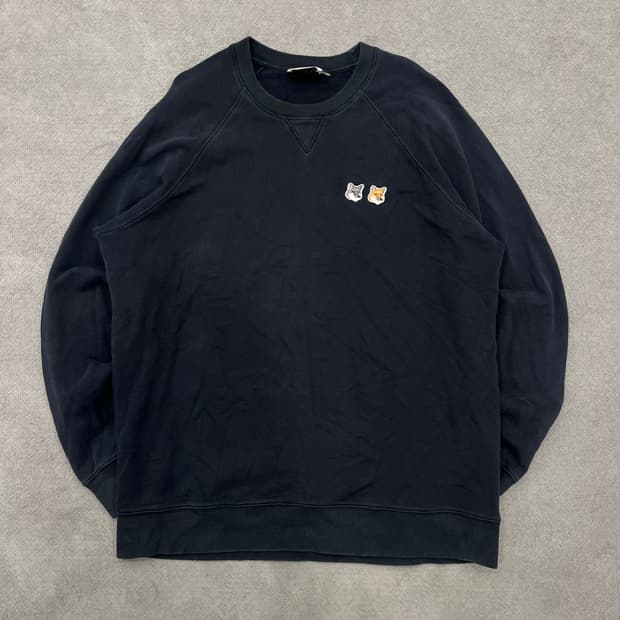 2XL 메종키츠네 더블폭스헤드 맨투맨