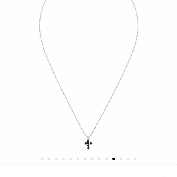 넘버링 목걸이 Round Brilliant Small Cross Neck
