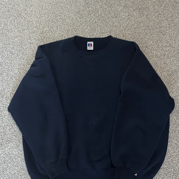 90s러셀 빈티지 스웻 네이비 xxl