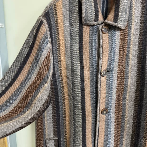 미쏘니 멀티컬러 울 코트 니트 롱가디건