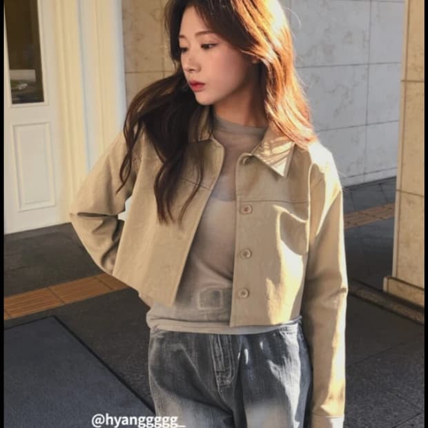 [트위] 베리츠 레더 숏 카라 자켓