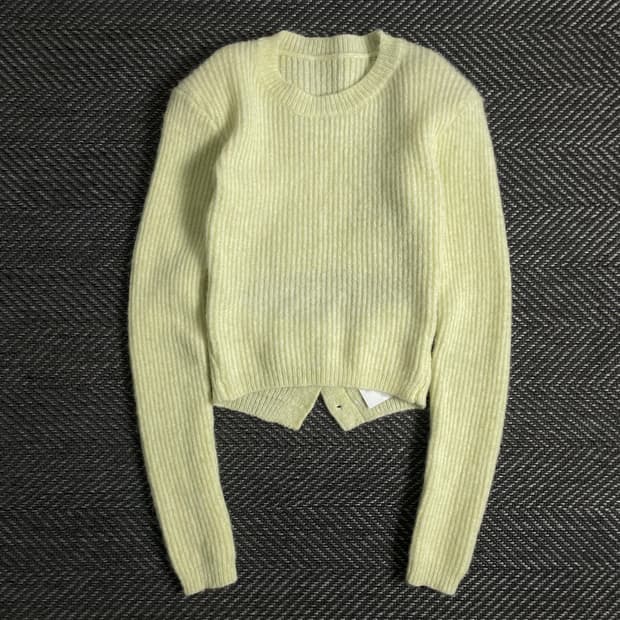 빈티지 우먼스 절개 디테일 슬림핏 스웨터o 3136