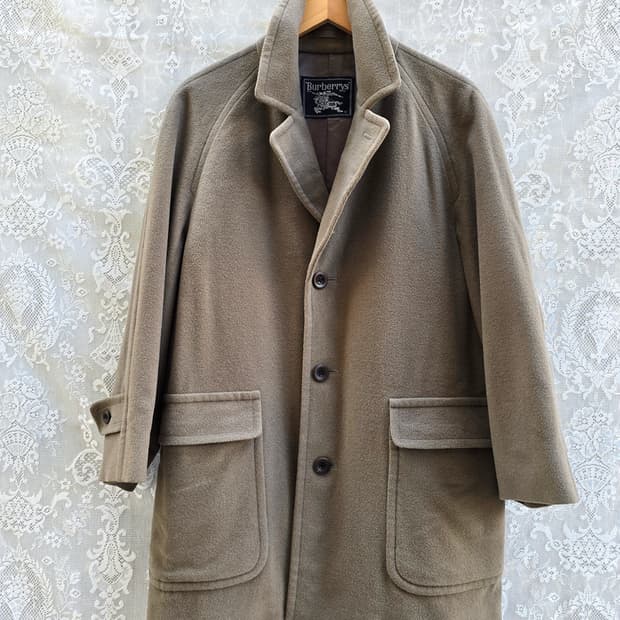 90s 버버리 발마칸 하프코트 캐시미어 혼방