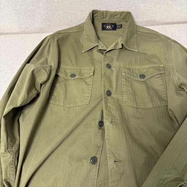 RRL HBT롱슬리브 밀리터리 셔츠 XL