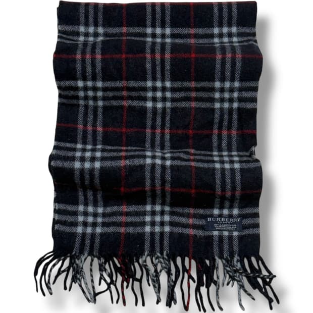 Burberry 노바체크 네이비 램스울 머플러