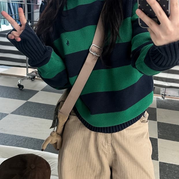 폴로 랄프로렌 스트라이프 코튼 니트 