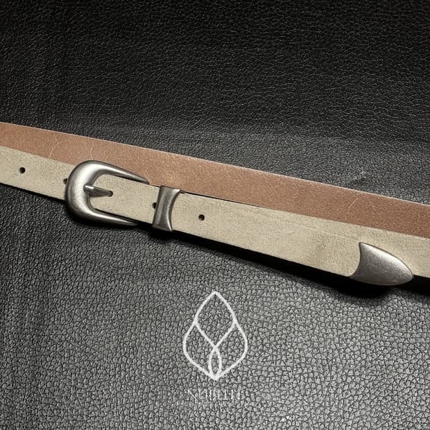 🌗 Suede western belt / 스웨이드 소가죽 벨트