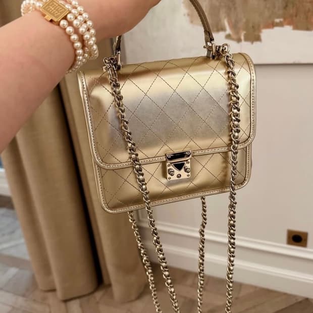 마이아이코 소피아백 미듐 샴페인골드