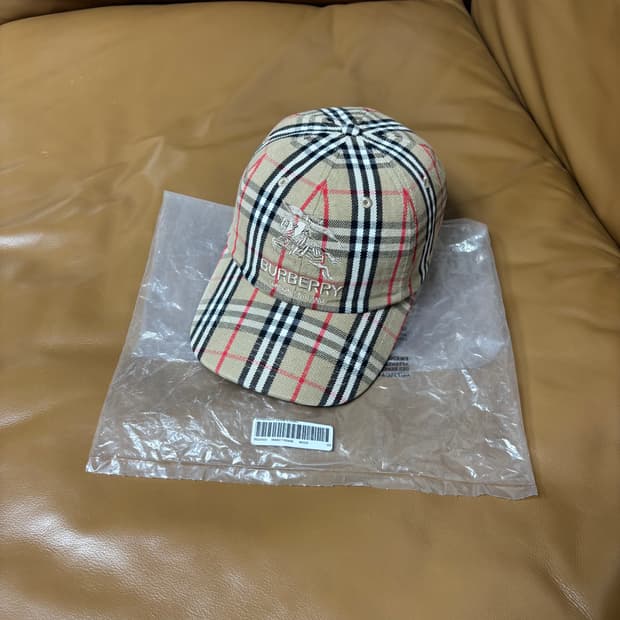 Supreme 슈프림x버버리 노바체크 데님 6패널 볼캡 모자