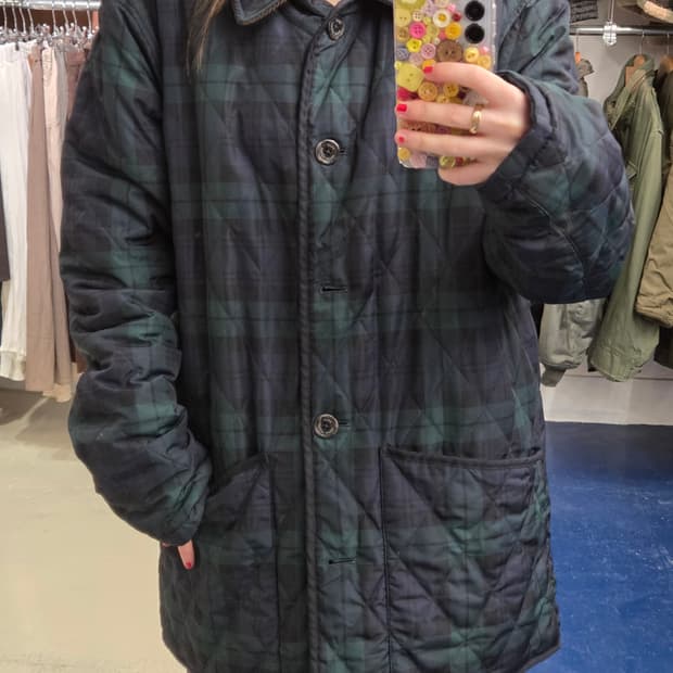 PRL 폴로 랄프로렌 블랙와치 리버시블 퀼팅 자켓