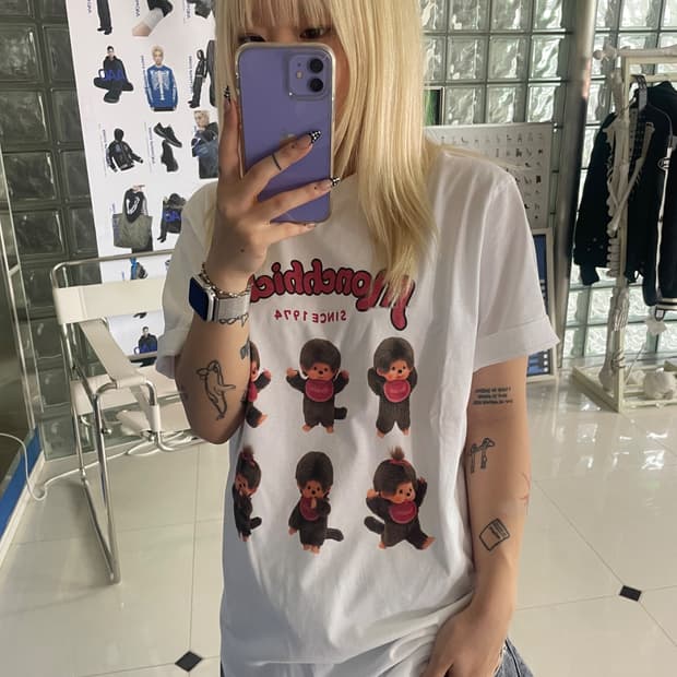 monchhichi print tee since 1974