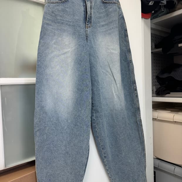 릿킴 항아리 배기 데님