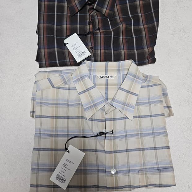 [3] 오라리 슈퍼라이트 울 체크셔츠