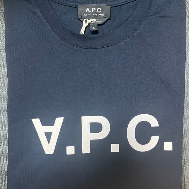 아페쎄 반팔 네이비 L 택있음