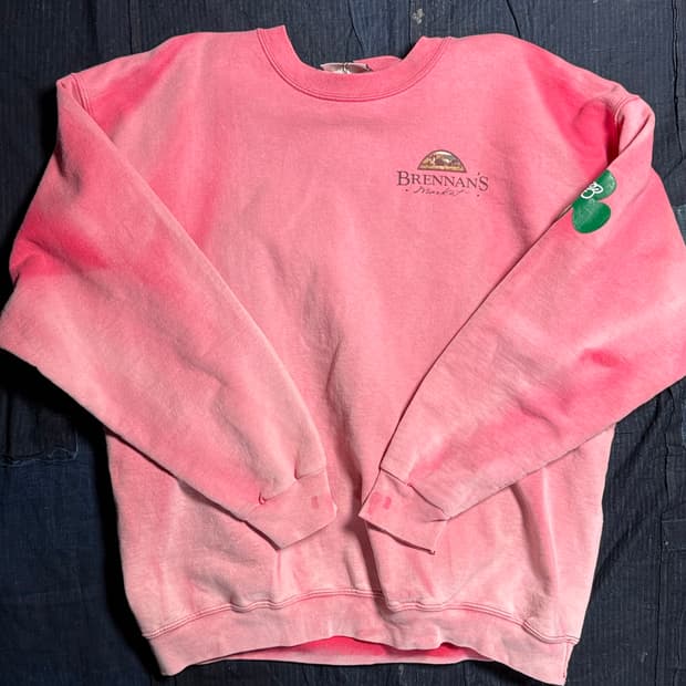 90‘s 헤인즈 Brennan's 그래픽 패디드 스웻셔츠 L(42-44)