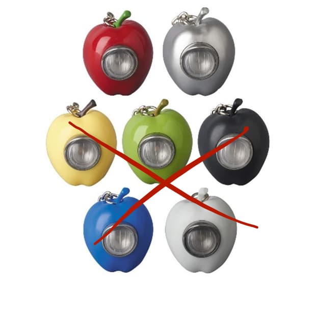 언더커버 메이콤토이 사과키링 레드 실버