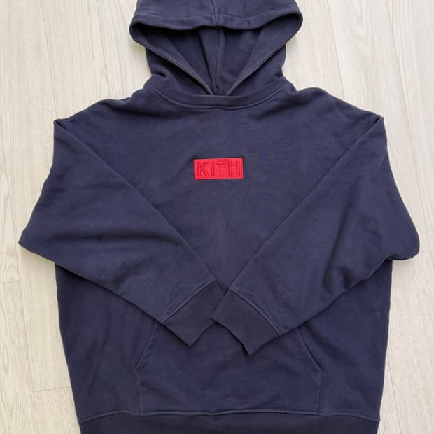 [XL] KITH 박스로고 후드/후디 네이비 