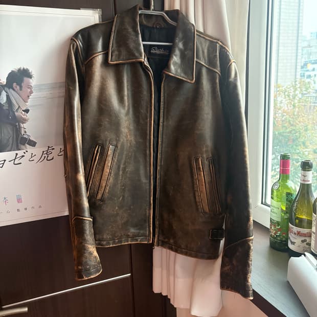 리얼 소가죽 재킷