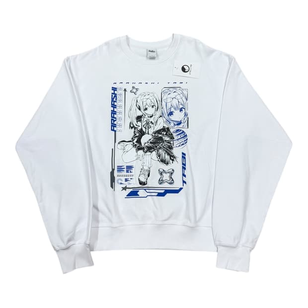 스텔라이브 아라하시 타비 스웻셔츠 맨투맨 화이트 2