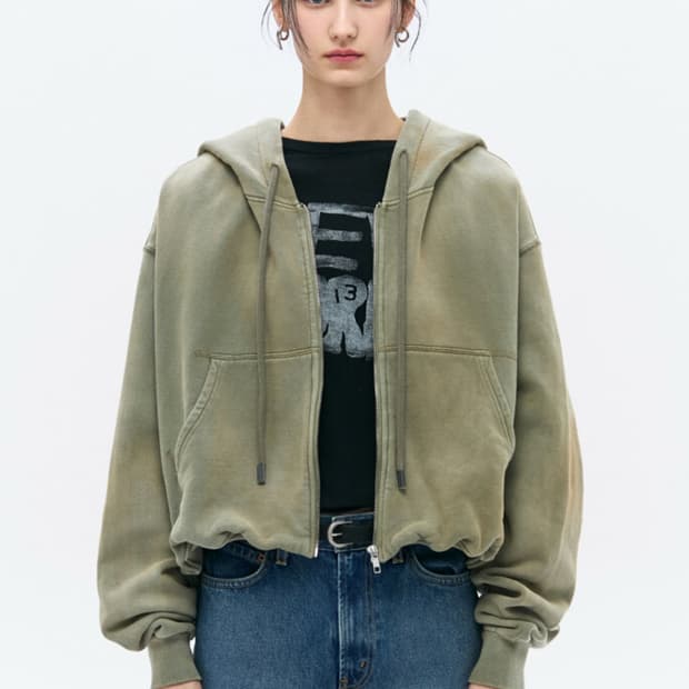 R13 버블 후드집업