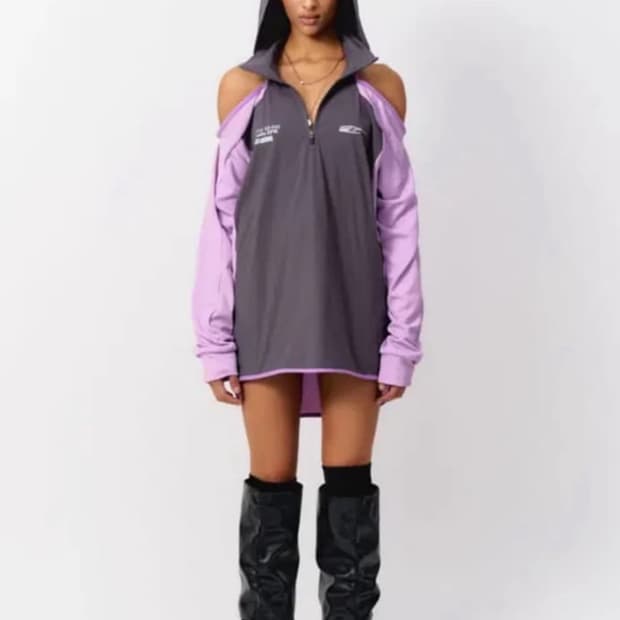 Leey 스포티 숄더 후드