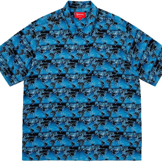 Supreme World Famous Rayon Shirt Cyan