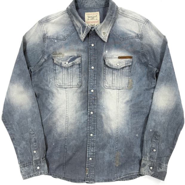 BUCKAROO 빈티지 워싱 웨스턴 데님 셔츠