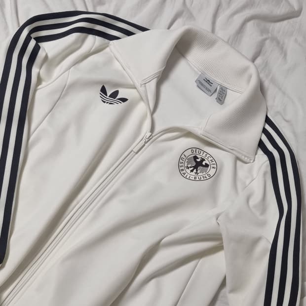 아디다스 독일 베켄바우어 져지 L 트랙탑 오프 화이트 저지
