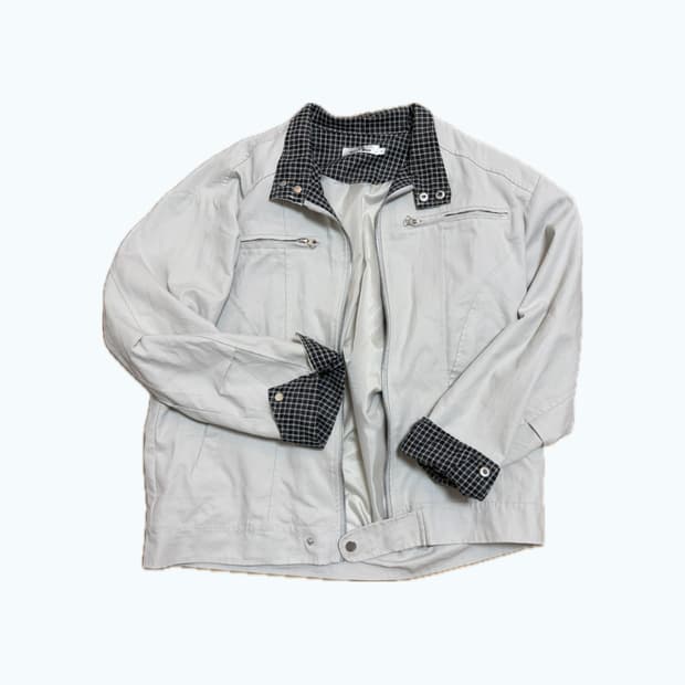 빈티지 체크 안감 자켓