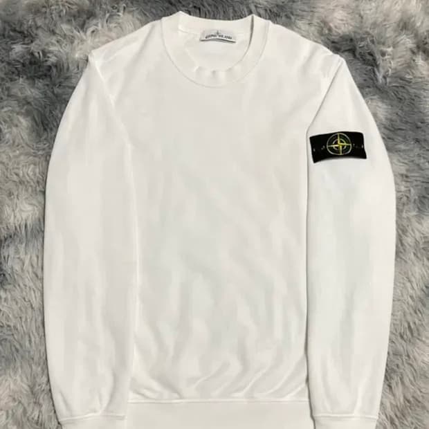 [M size] 스톤아일랜드 맨투맨 화이트 새상품급