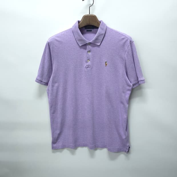 폴로 랄프로렌 클래식핏 반팔 카라티 연보라 (L)