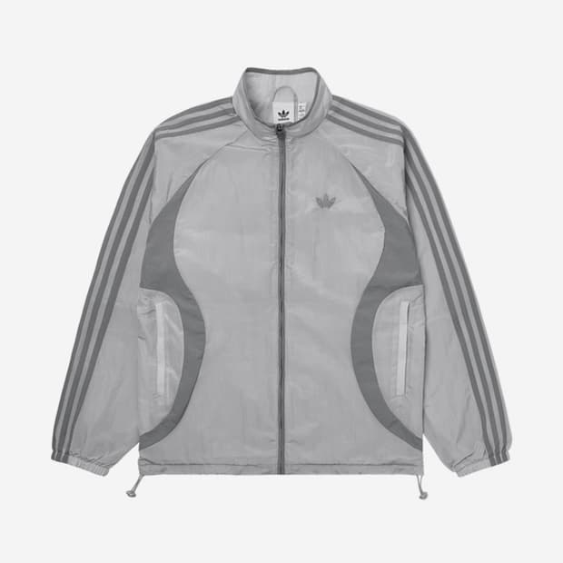 아디다스 바람막이 아디컬러 2000s 우븐 트랙탑 그레이 투 그레이 쓰리