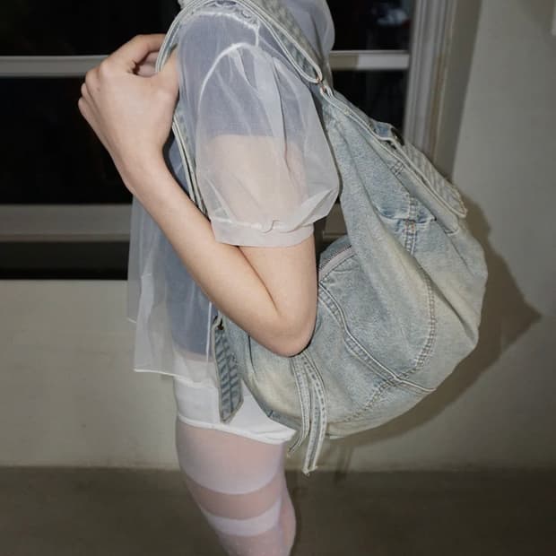 스컬프터 데님가방