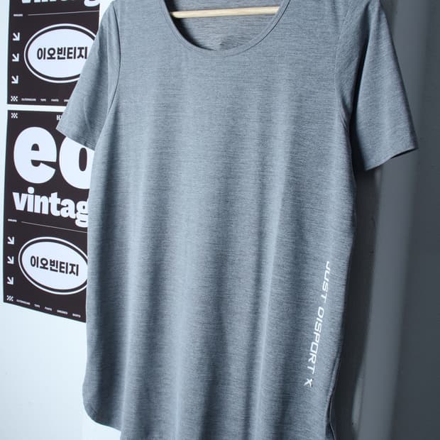 W(2XL) JDX 반팔 티셔츠 빅사이즈 골프 기능성 그레이-H32597