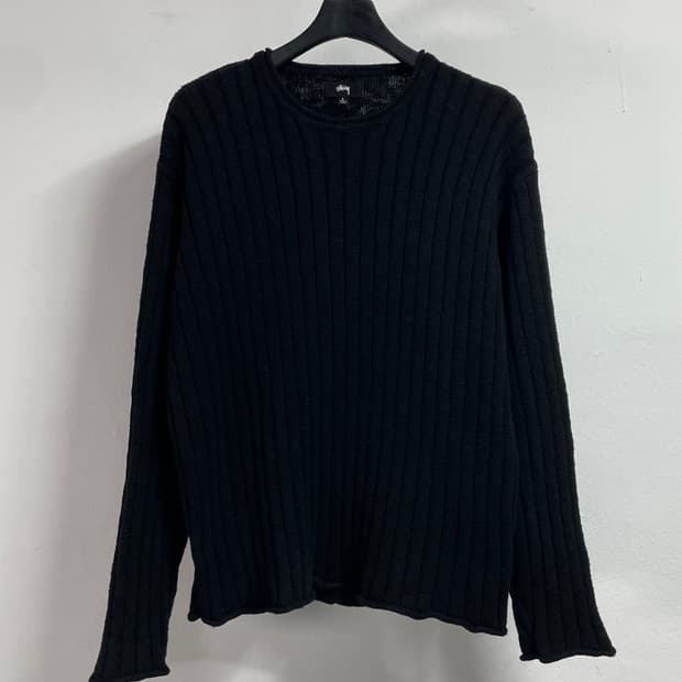 스투시 코튼 슬럽 립 크루넥 니트 (on.247)