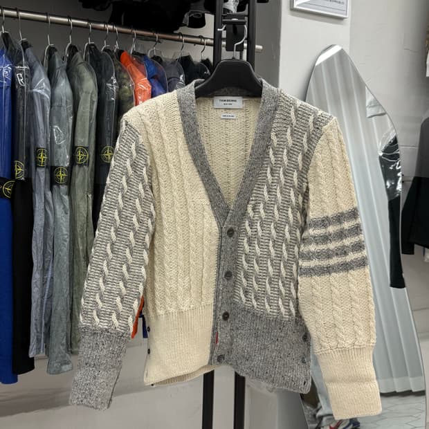 [3] 톰브라운 펀믹스 도네갈 케이블 가디건