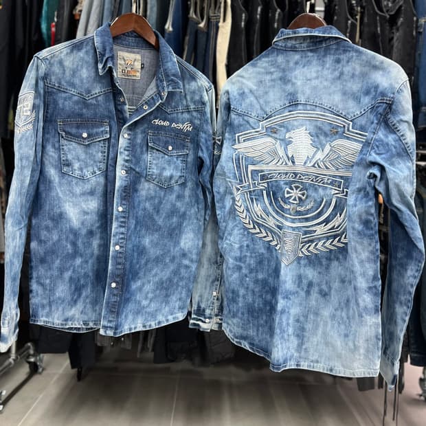 No.08 독수리 자수 워싱 남방  