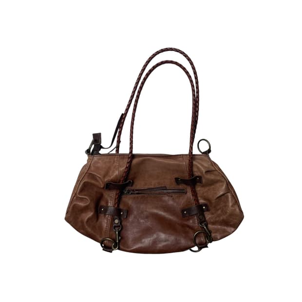 cuir jouer cube 브라운 레더백