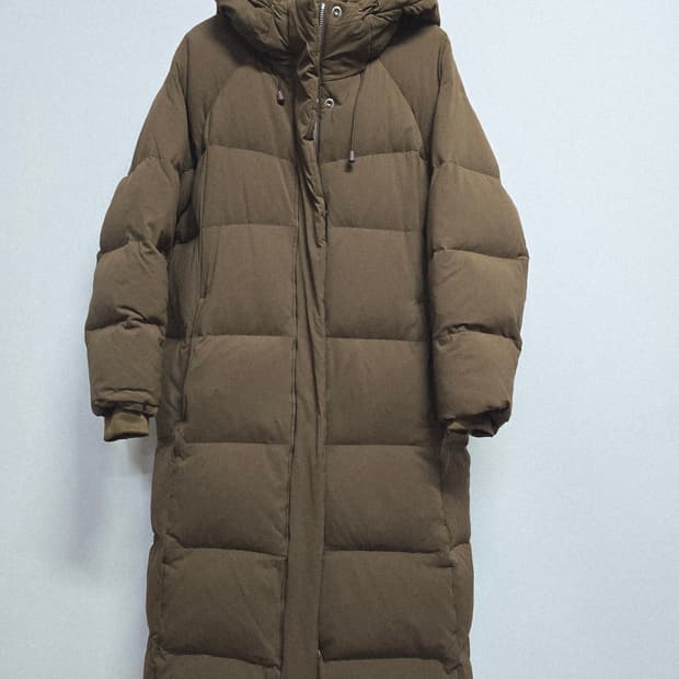 스튜디오톰보이 다운롱패딩 브라운