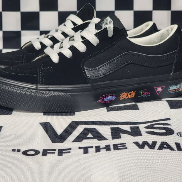 반스 마켓 스케이트 로우 블랙 230mm