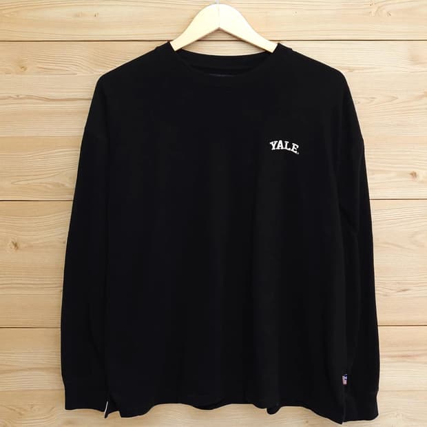 105)YALE 예일 루즈핏 롱슬리브 티셔츠 블랙
