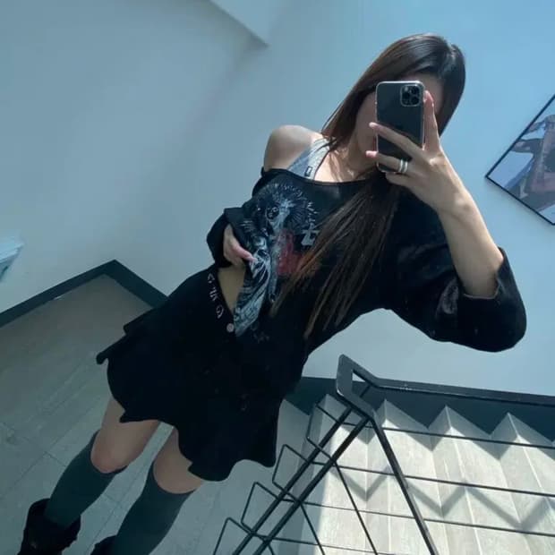 Yeel  플레어 미니 스커트 블랙