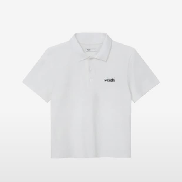 미세키서울 로고 pk티셔츠 화이트