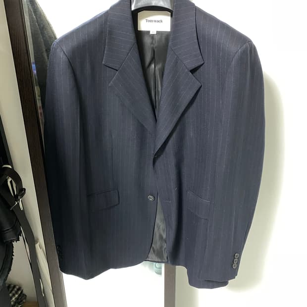 Tonywack 스트라이프 블레이져 네이비